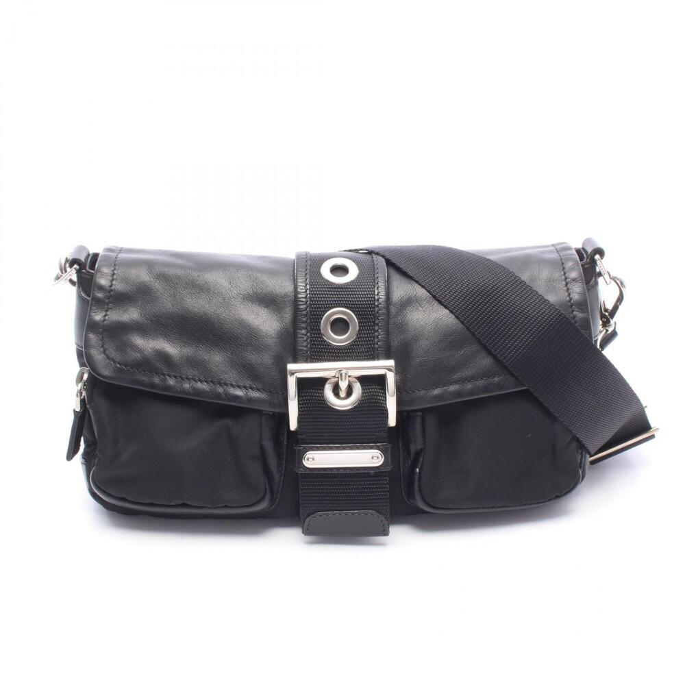 Prada PRADA Shoulder Bag Handbag Nylon Leather Women's Black